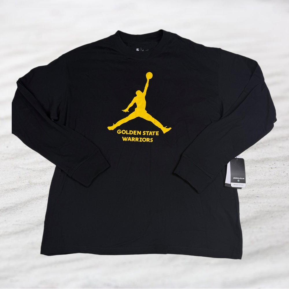 Nike Jordan Golden State Warriors Essential NBA Long Sleeve T-Shirt Black L NWT